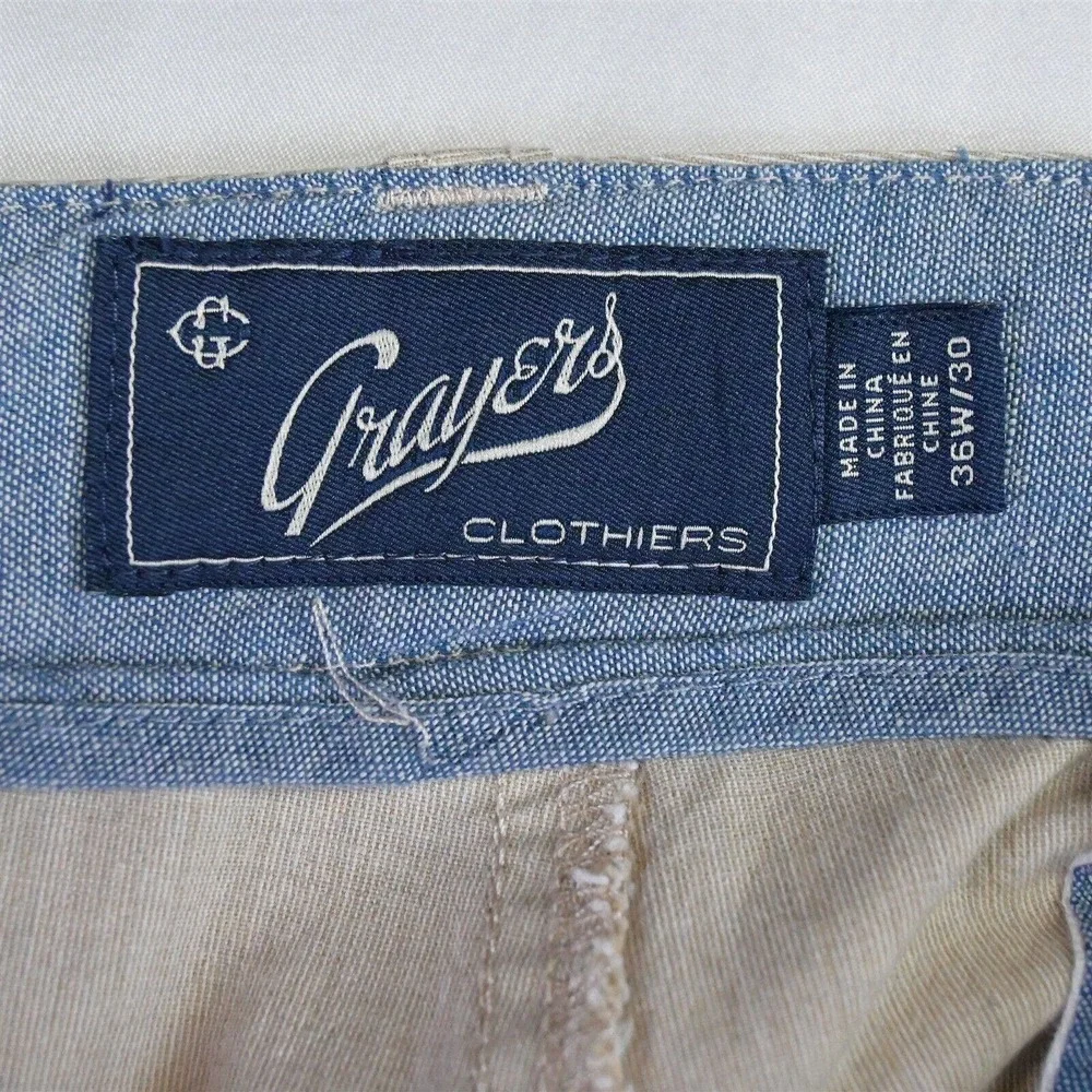 Grayers 36 x 30 Khaki Slim‎ Stretch Chino Pants